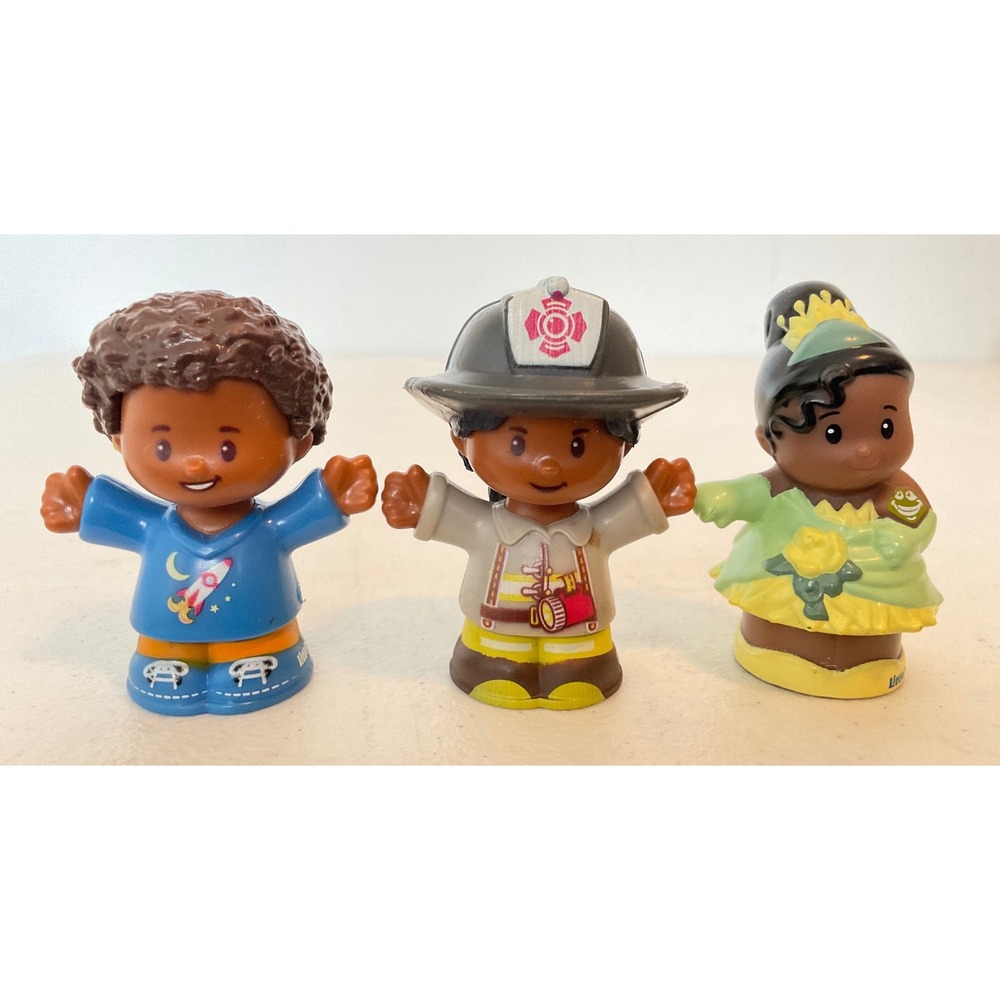 Fisher Price Little People African American Lot Firefighter Boy Rocket‎ Princess